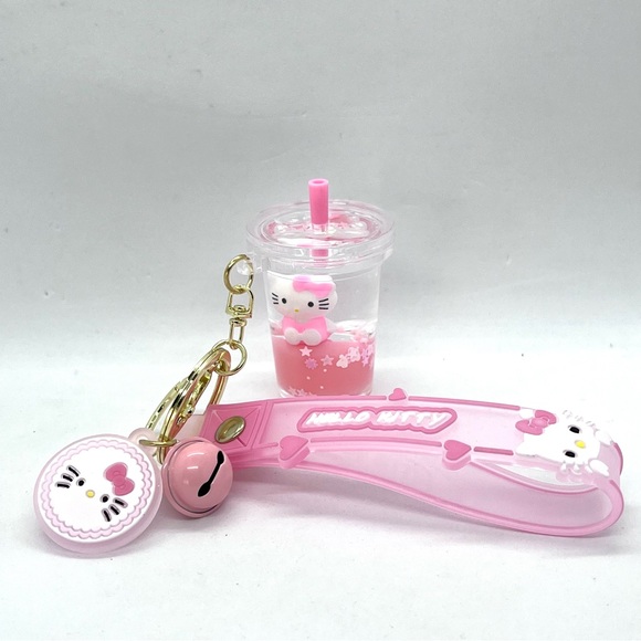 Hello Kitty Bag Charm NWT Lot of 3 Bling Wristlet Sanrio - Picture 6 of 11